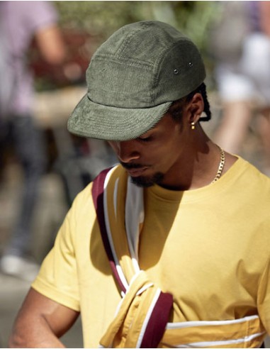 BEE-B679-EarthAware® Organic Cord Camper Cap